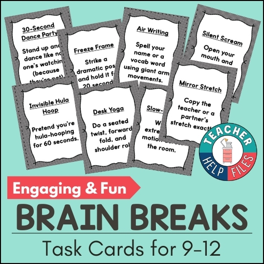 Brain Breaks Task Cards